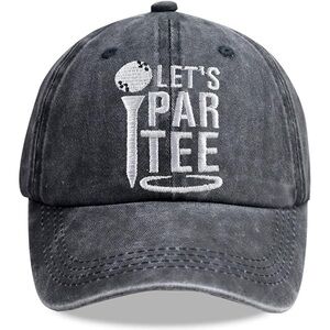 Gray 'Let's Par Tee' Baseball Cap